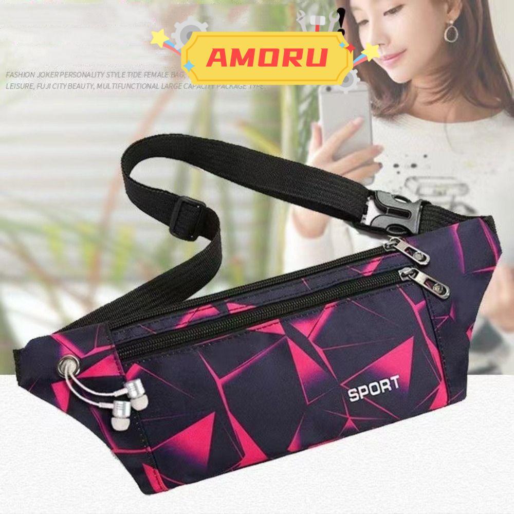 AMOR12U7 กระเป๋าคาดเอว, Gym Fitness โพลีเอสเตอร์เอวแพ็ค,กีฬาวิ่งไนลอนกันน้ํากระเป๋าหน้าอก