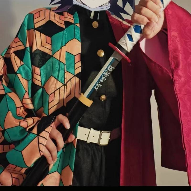 Kimetsu No Yaiba Haori Fugang Yiyong Cosplay Costume Tanjirou yWt2