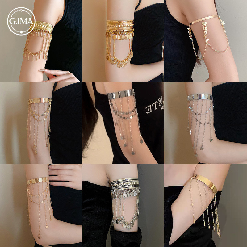 สร้อยข้อมือแขนพู่โลหะแฟชั่นอุปกรณ์เสริมบุคลิกภาพสร้างสรรค์สําหรับผู้หญิง
