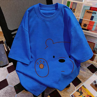 TEE·SHOP🍀 เสื้อยืด Oversize ' Outline Bear Paw ' สไตล์เกาหลี เท่ห์มาก ใส่ได้ทั้งชายหญิง ผ้านุ่มสบายตัวทั้งวัน รองรับ COD