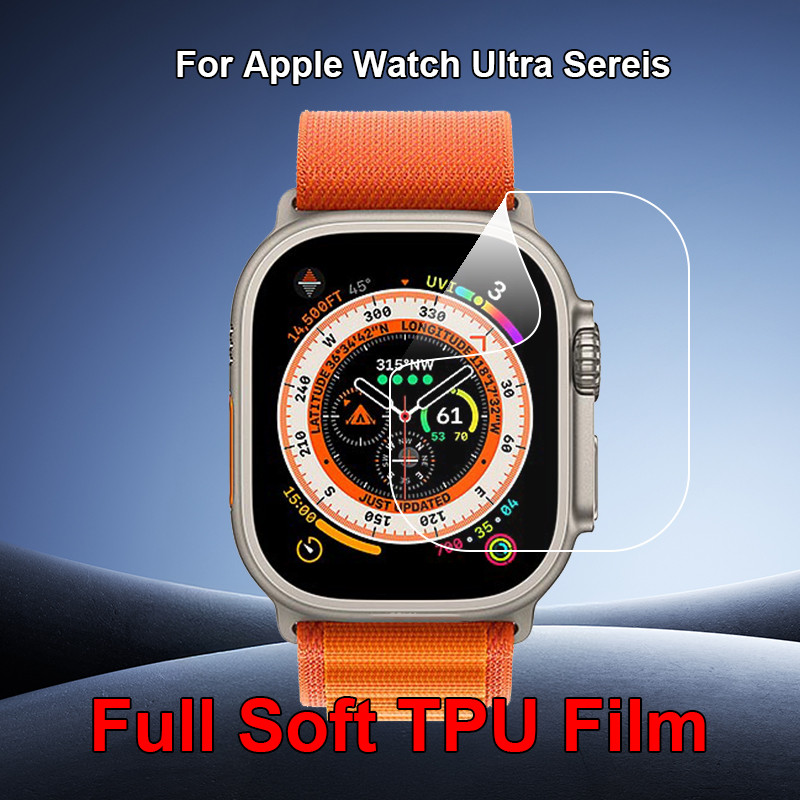 ใช้งานร่วมกับสําหรับ Apple Watch Ultra 3 2 Ultra3 49 มม.SmartWatch Ultra Slim Clear Soft TPU ฟิล์มป้