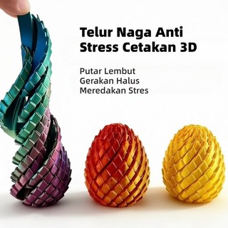 Mainan Anti Stres Telur Naga Spiral 3D Cetak, Bola Berubah Bentuk untuk Dimainkan di Meja Kantor, Hiasan Unik Penghilang Stres