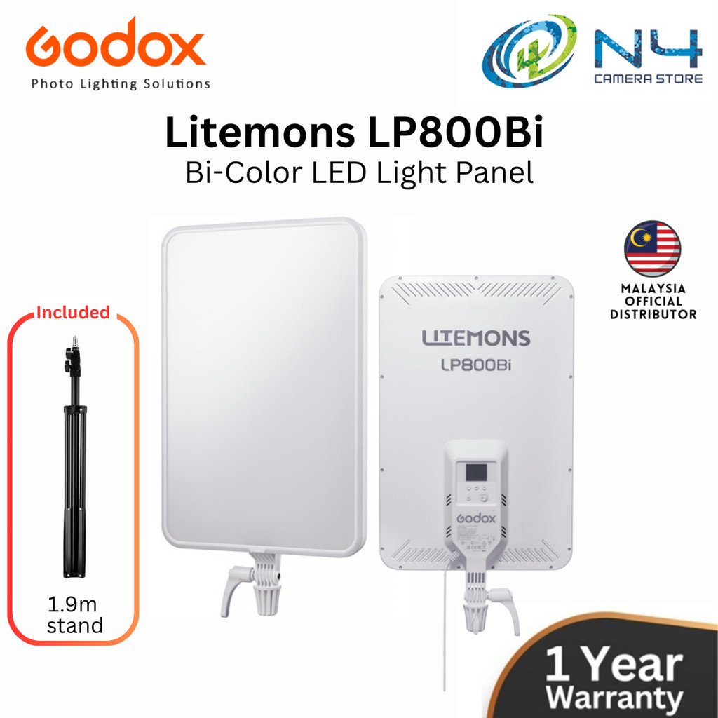 Godox LP800Bi Litemons LP800Bi แผงไฟ LED สองสี 180 ปรับมุมพร้อมขาตั้ง 1.9 ม.