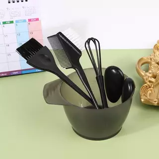ชุดอุปกรณ์ 5 ชิ้น สำหรับดัดและย้อมผม Applicator ชามแปรงเครื่องมือทําสีผมทนทานและทําความสะอาดง่ายเครื่องมือย้อมผม