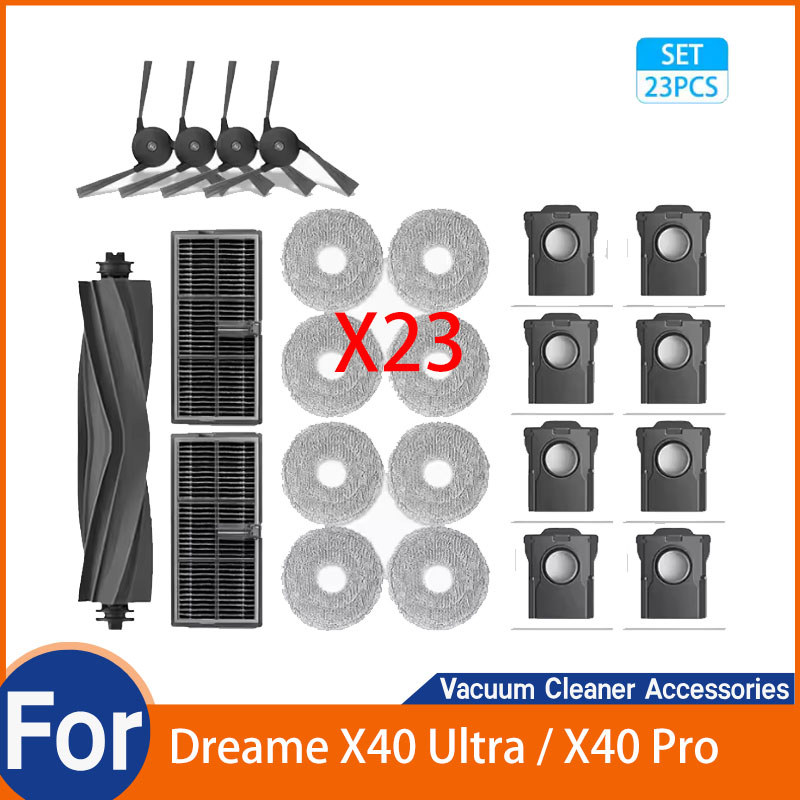 สําหรับอะไหล่แพ็ครวม Dreame X40 Ultra / X40 Pro (23 ชิ้น)