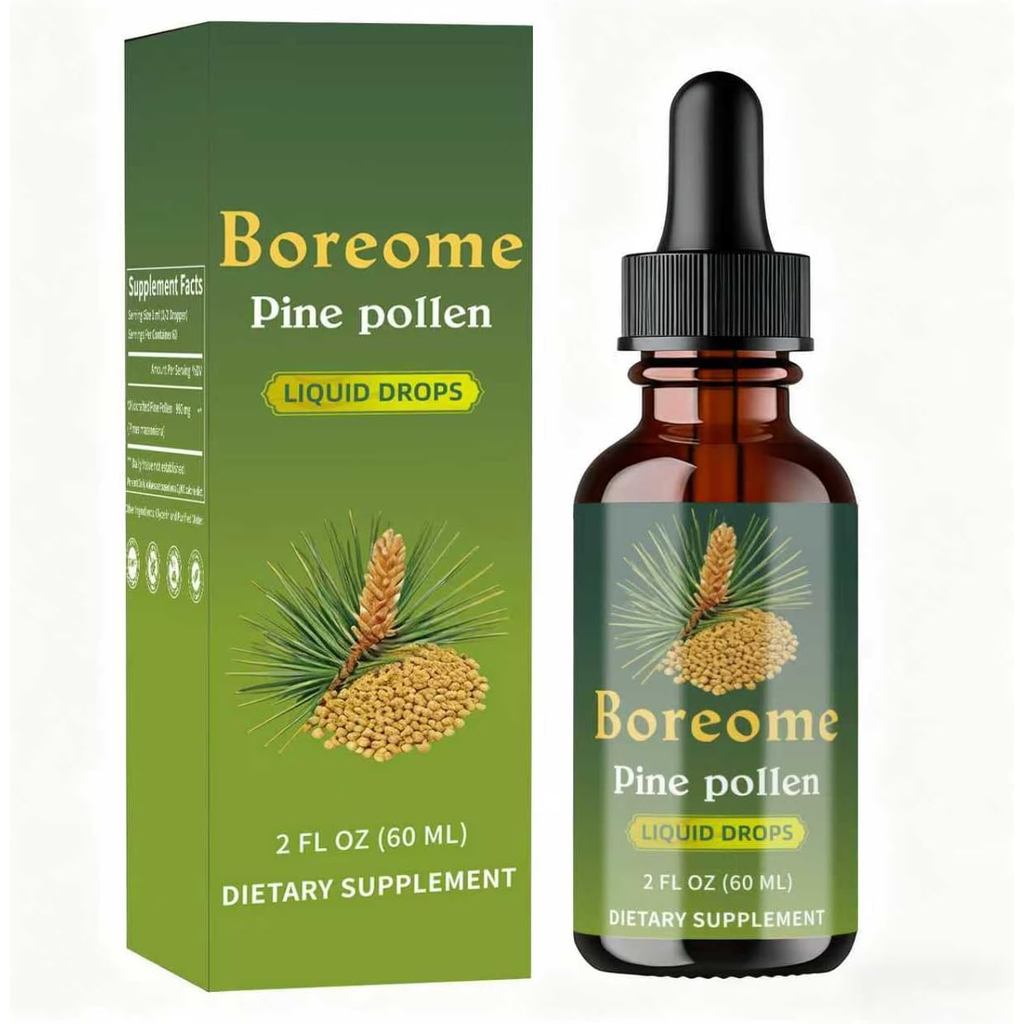 Pine Pollen Tincture - Pine Pollen Powder Liquid Drops สําหรับผู้ชายและผู้หญิง - อาหารเสริมมังสวิรัต