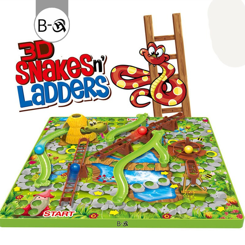 BHQ 3D Snakes & Ladders เกมบันไดงู เกมกระดานสุดสนุก ของเล่นปาร์ตี้