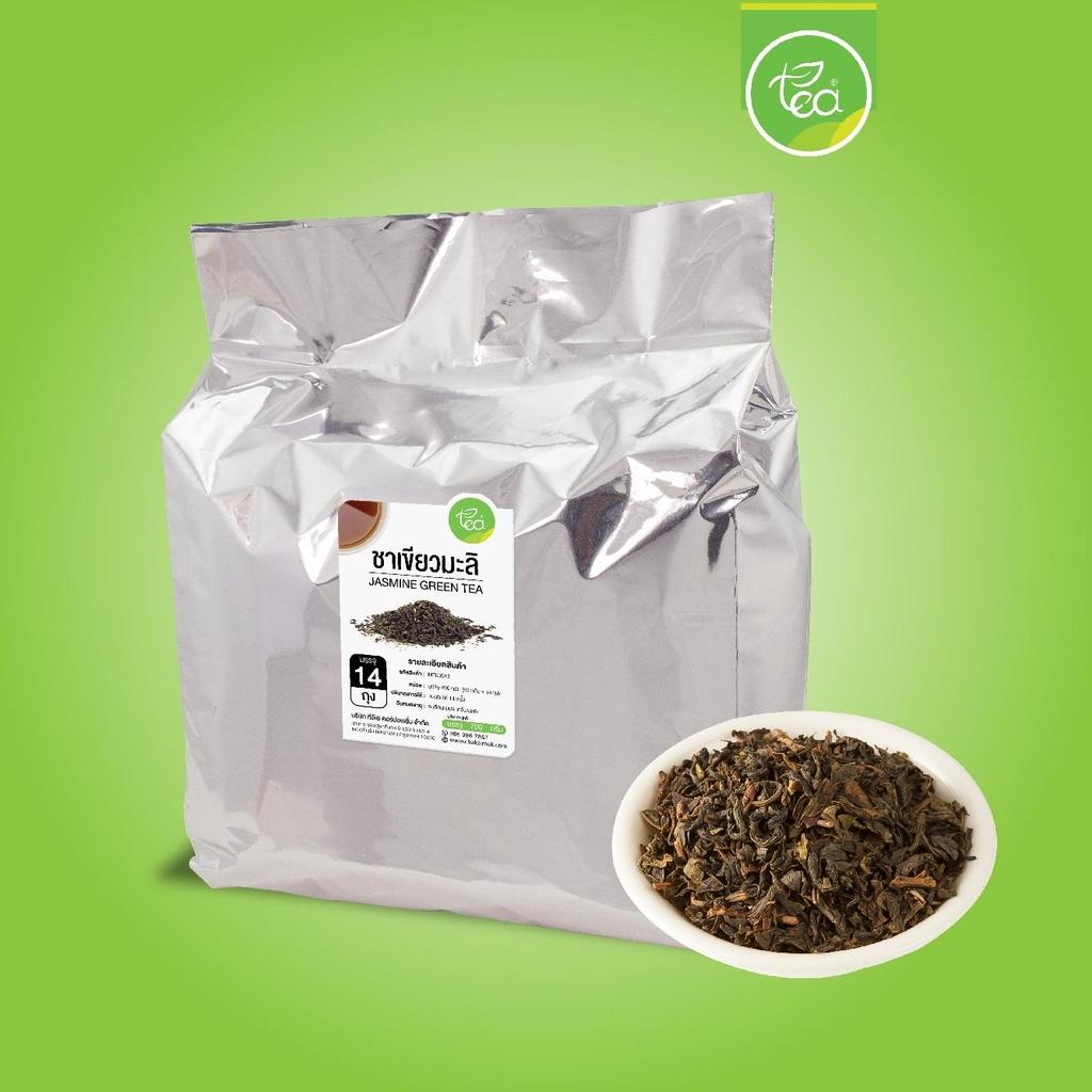 [ยกแพ็ค 14 ถุง] ใบชาเขียวมะลิ ชาใส สำหรับร้านเครื่องดื่ม ชาไข่มุก 700g (50g x 14 ถุง) ตรา ทีอีเอ