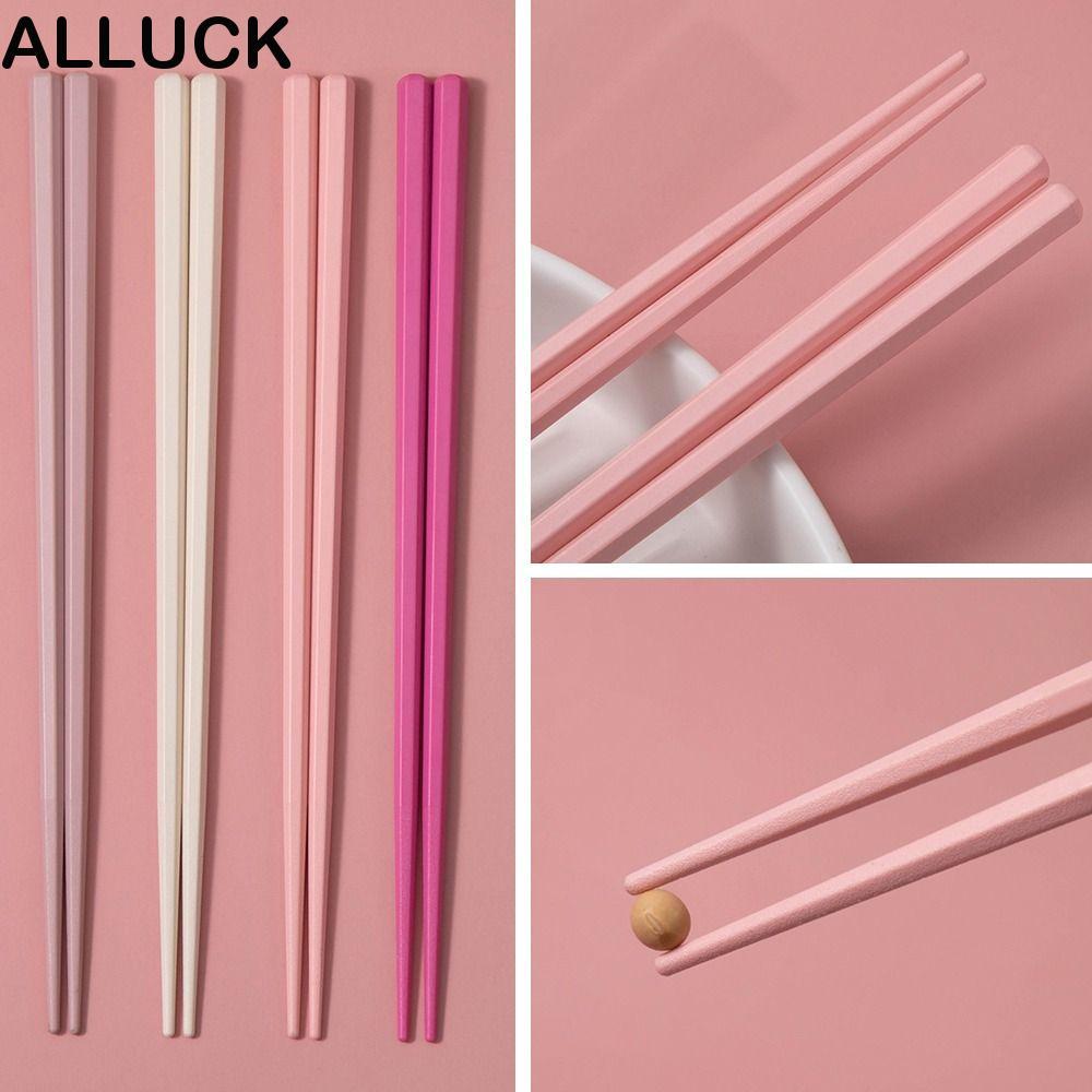 ALLUCK 5 คู่ Food Stick นํากลับมาใช้ใหม่ได้ทนต่ออุณหภูมิสูง|ตะเกียบซูชิสี
