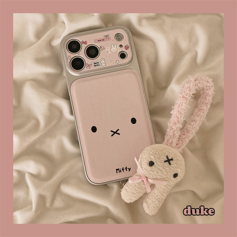 สีชมพู Miffy กระต่าย Samsung S22 S23 S24 S25 S26 FE Ultra เคสโทรศัพท์ S25FE เคสป้องกัน A56 A55 กรอบเงินกรณี