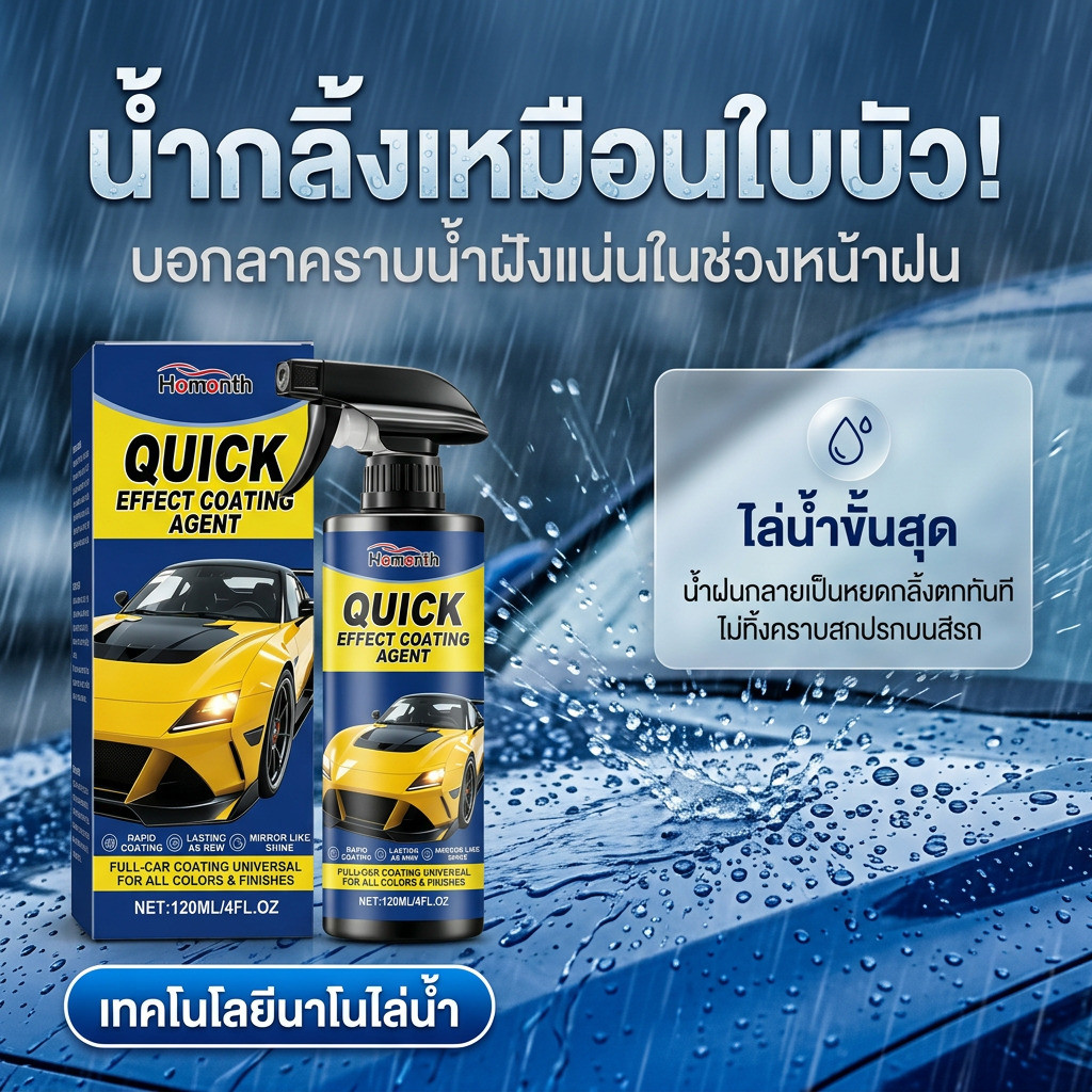 ⭐ชิ้นที่สองลด 50%⭐สเปรย์นาโนเคลือบรถยนต์ สเปรย์เคลือบเซรามิกรถยนต์ กันน้ำ เคลือบเงา ปกป้องพื้นผิว ป้องกันรังสียูวี
