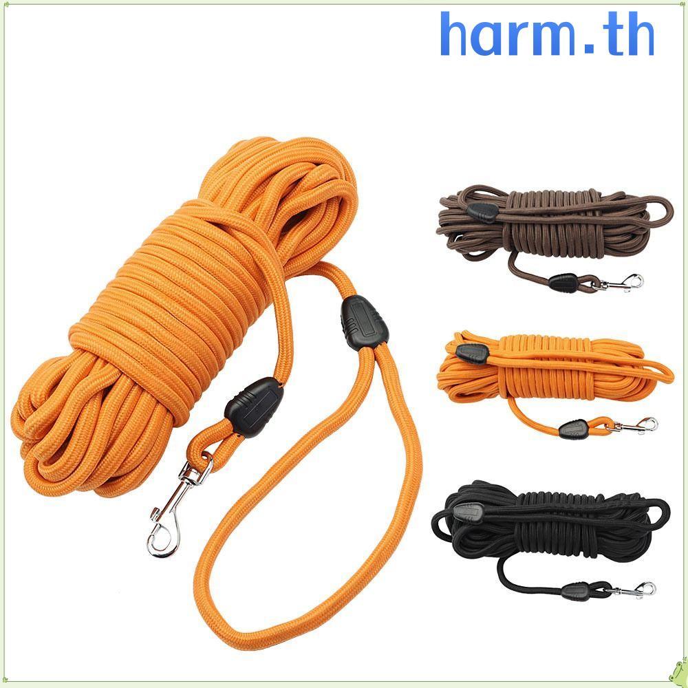 HARM สายจูงสุนัข, สายจูงสัตว์เลี้ยงยาว 8 มม., ไนลอนสากล 5M/10M/15M อุปกรณ์สําหรับสัตว์เลี้ยงกลางแจ้ง