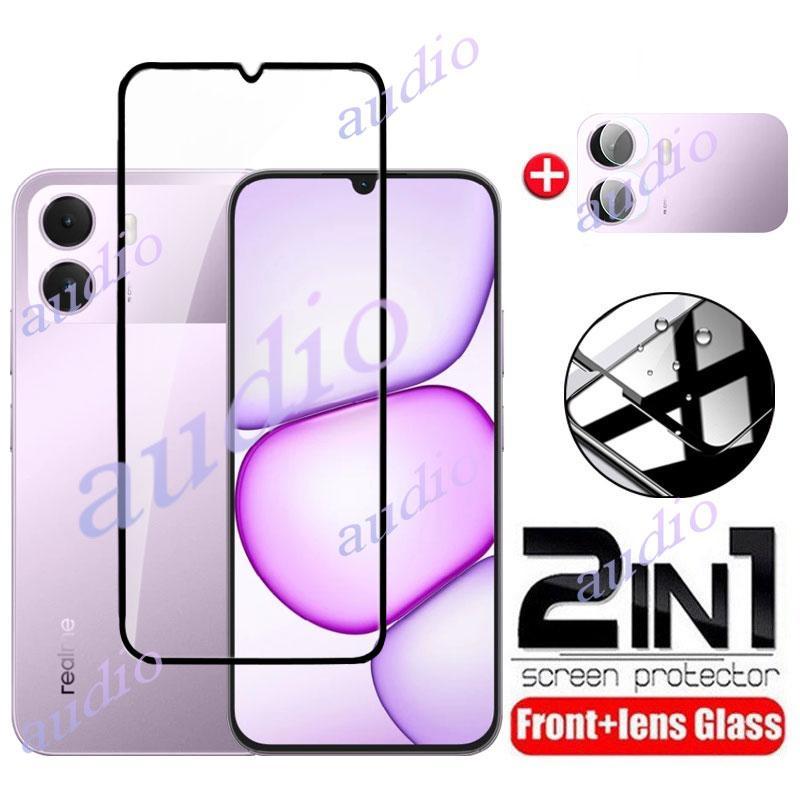 Realme P4 Lite ฟิล์มกระจกนิรภัย 2in1 และฟิล์มเลนส์กล้อง HD สําหรับ Realme P4 Lite 5G/4G, P4x
