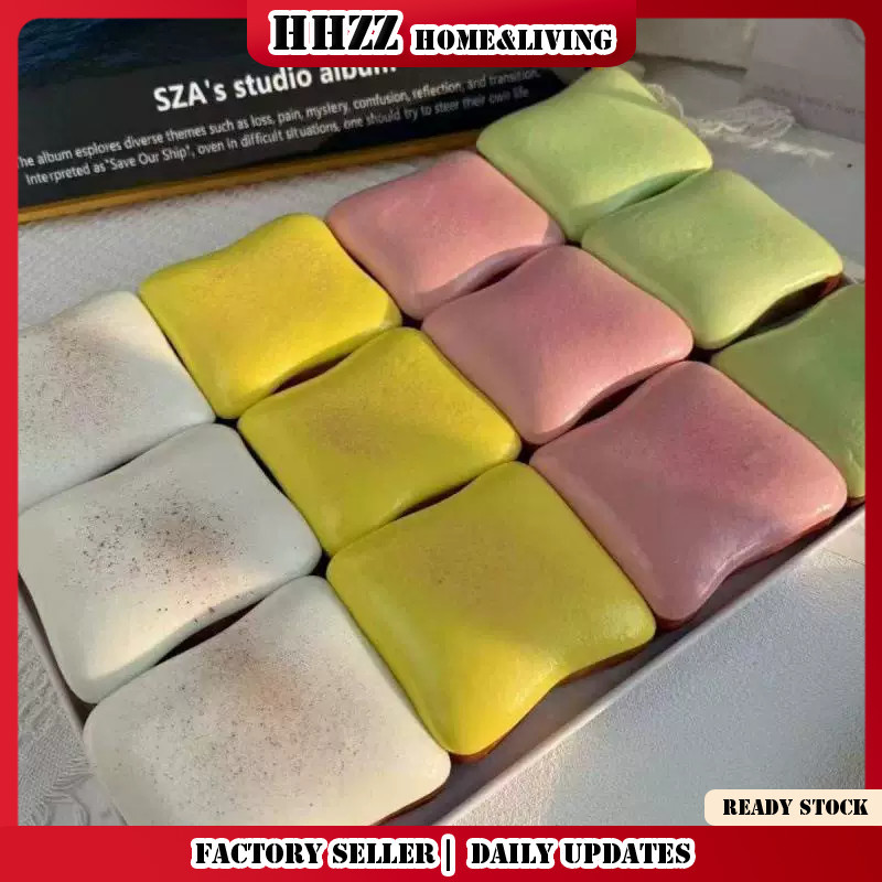 วัสดุ PU พรีเมี่ยม Toast Squeeze ของเล่น Macaron สี Sticky ช้า Rebound Squishy ของเล่นความเครียดบรรเทา Decompression ของเล่น