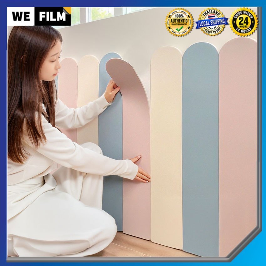 สติ๊กเกอร์กันกระแทกผนังเด็ก ขนาด90x15 ซม วอลล์เปเปอร์ติดเองคุณภาพพรีเมี่ยม แบบDIY ไม่ทิ้งคราบ แต่งห้องนอนลูกปลอดภัย100%