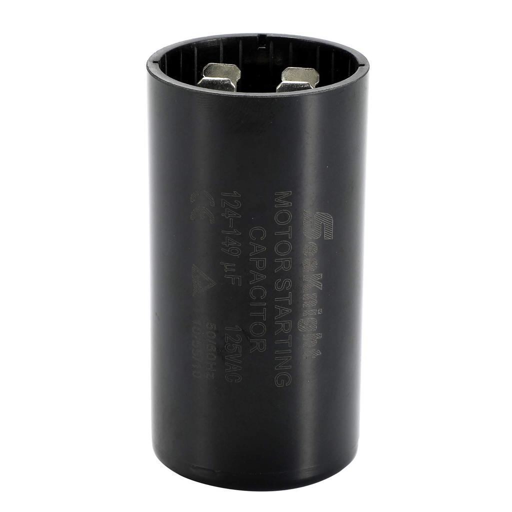 124-149 uF MFD มอเตอร์สตาร์ทตัวเก็บประจุพร้อมขาตั้งแรงดันไฟฟ้า 110-125V AC