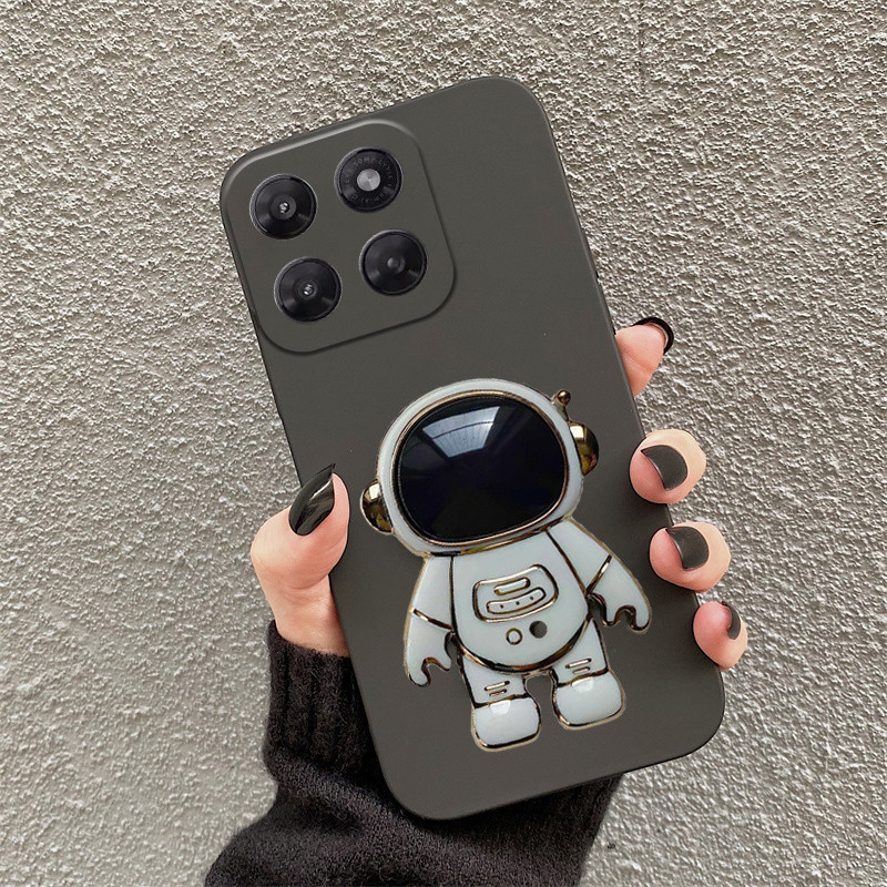 สําหรับ Moto G87 กรณีแฟชั่นการ์ตูนนักบินอวกาศขาตั้งกันฝุ่นเรียบสําหรับ Motorola Moto G87 ปกหลังเคสโท
