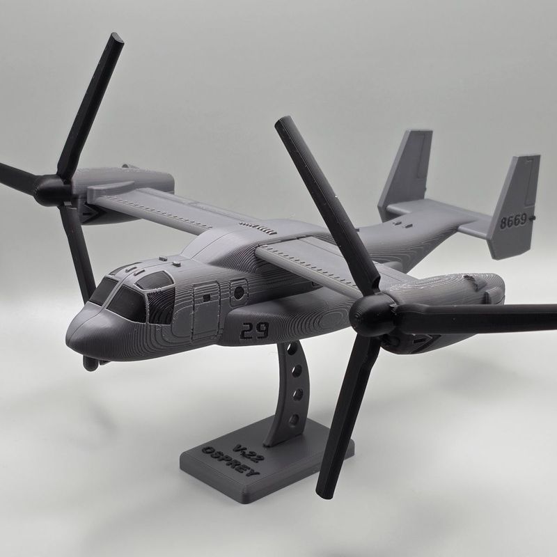 V-22 Rolling Rotor รุ่นเครื่องบินชุดการ์ด 3d การพิมพ์เดสก์ท็อปตกแต่ง