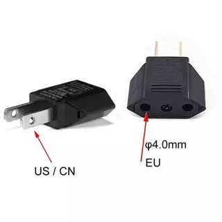 (GOOD) EU Euro ยุโรปไปยัง US USA Power Ja Wall Plug Converter Travel Adapter Adaptor (ใหม่)