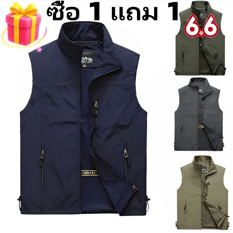 【COD】เสื้อกั๊กผู้ชาย ฤดูร้อน ทหาร เสื้อไม่มีแขน กลางแจ้ง ลำลอง น้ำหนักเบา ระบายอากาศ Waterproof