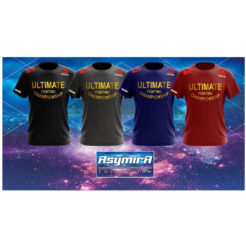 เสื้อยืดไมโครไฟเบอร์ ULTIMATE UFC ฟรี!! ชื่อที่กําหนดเอง PERCUMA!! Boleh Letak Nama-ULTIMATE UFC