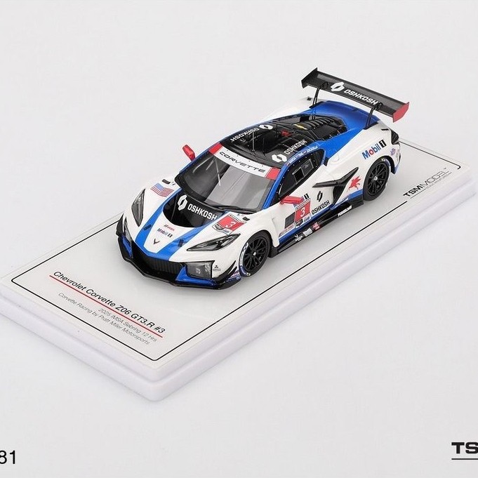 TSM 1:43 雪ดาวน์兰Chevrolet Corvette Z06 GT3.ร #3 Corvette Racing โดย Pratt Miller Motorsports 2025 IM