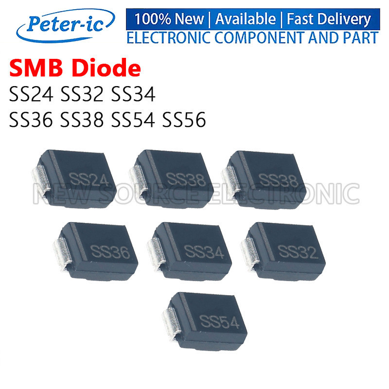 (5-20 ชิ้น) SS24 SS32 SS34 SS36 SS38 SS54 SS56 SMB Fast Rectifier SMD Schottky Diode