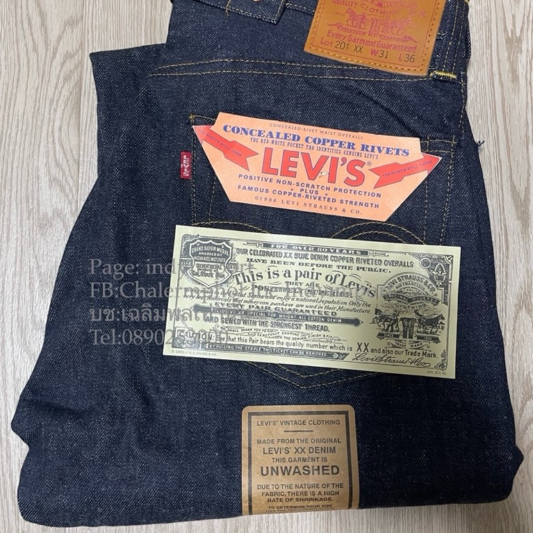 Levis201 XX bigE LVC1937Size31x36 made in usa (deadstock)