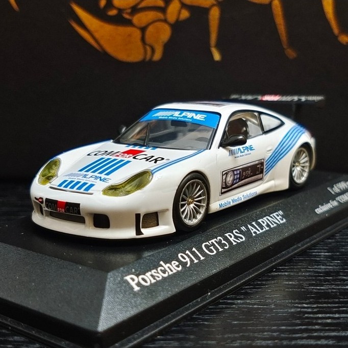 Mini minichamps Mini Cut 43 1/43 รุ่น Porsche 911gt3rs Arpie 993 ไข่เจียว Light Limited 999 Out of P