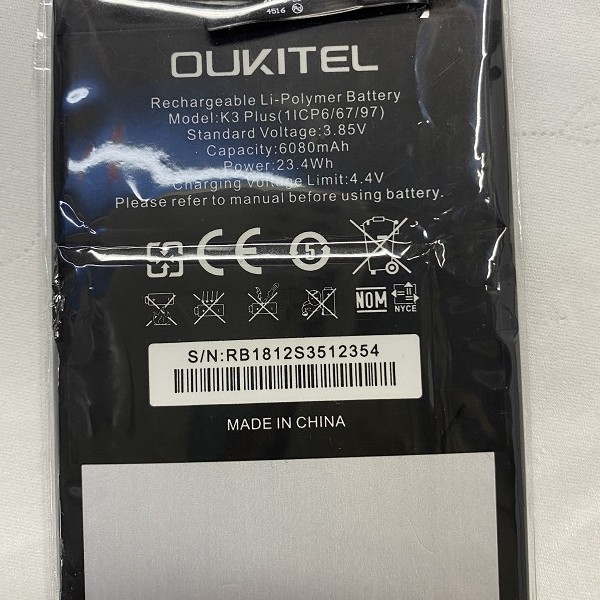 [คลังสินค้าพร้อม] เหมาะสําหรับ oukitel oukitel K3 Plus K3 plus แบตเตอรี่โทรศัพท์มือถือใหม่เอี่ยม 600
