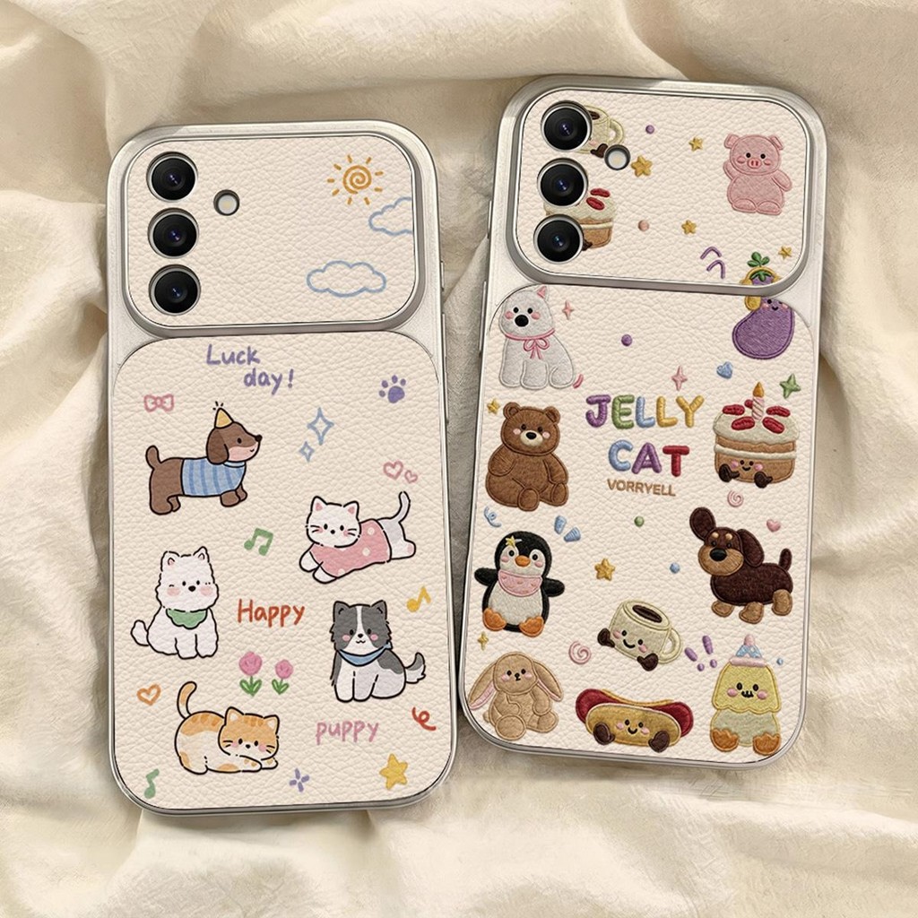 ลูกสุนัขน่ารัก เคส For Samsung A07 A17 A05 A36 A56 A06 A15 A56 A14 A25 A24 A32 A35 S26 S25 Ultra ฝุ่นนุ่มโทรศัพท์ปกหลัง