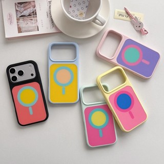 เคสโทรศัพท์แผงหลังแม่เหล็กทูโทนสําหรับ iPhone 17 Pro Max 16 Pro Max Minimal Premium Dopamine อินเทรนด์ Niche ฝาครอบป้องกัน
