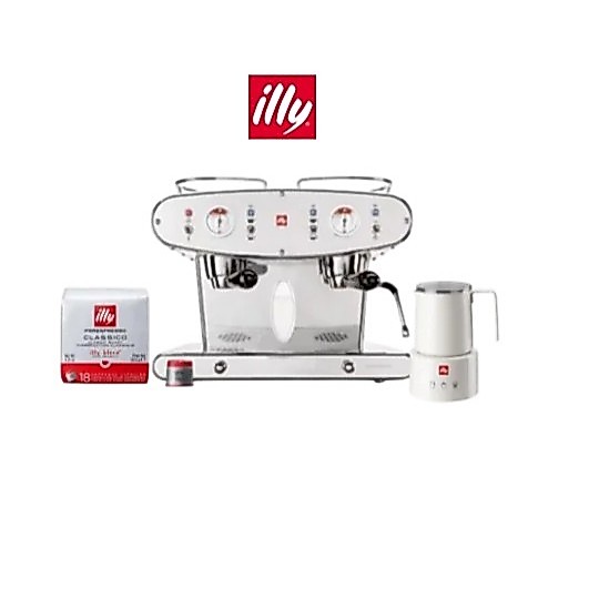 X2.2 IperEspresso 2-Group Coffee Machine+ 6 Packs of IperEspresso Classico Roast Capsule+Illy Milk F