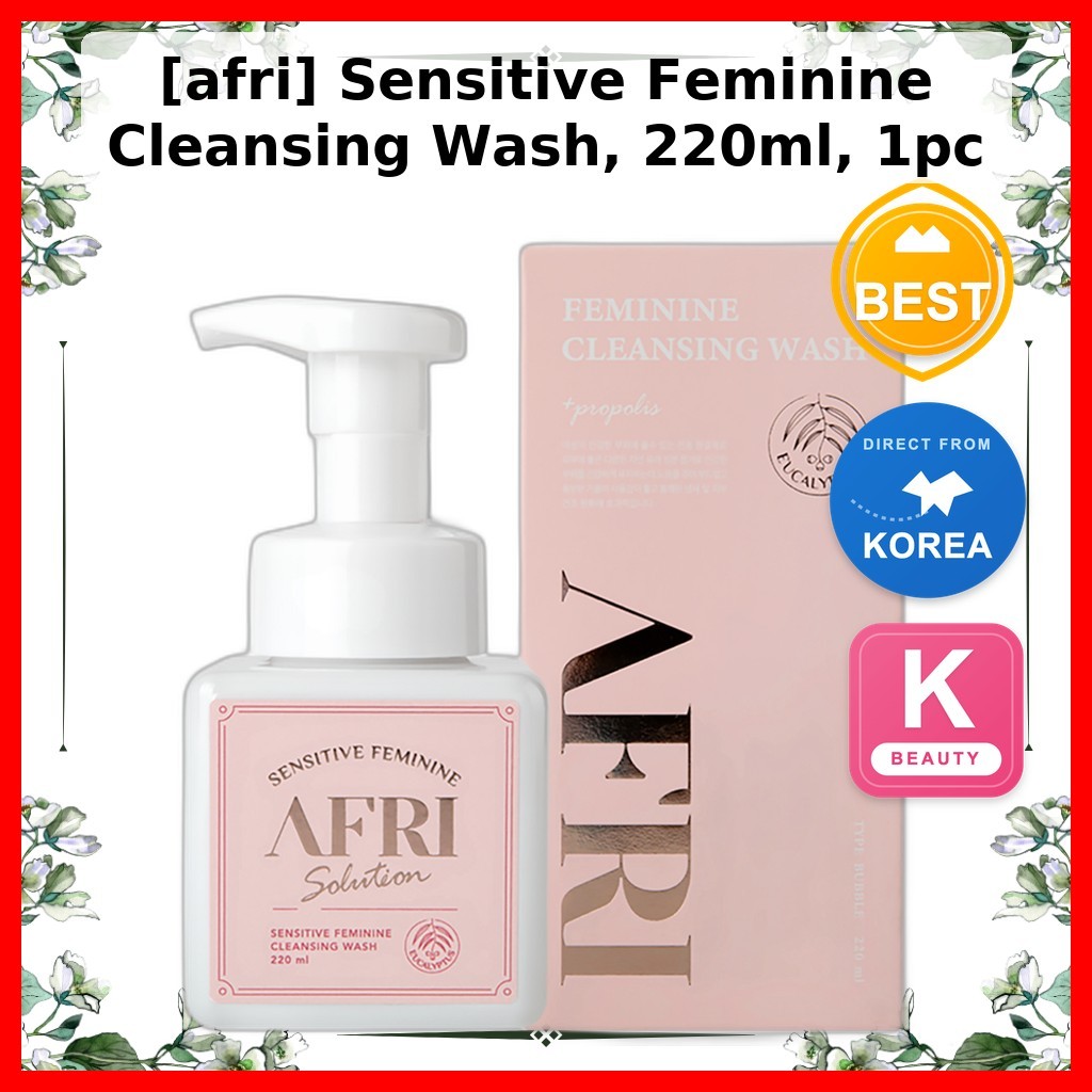 [afri] Sensitive Feminine Cleanser Wash, 220ml, 1pc / Korean Feminine Wash / Gentle Foaming Cleanser