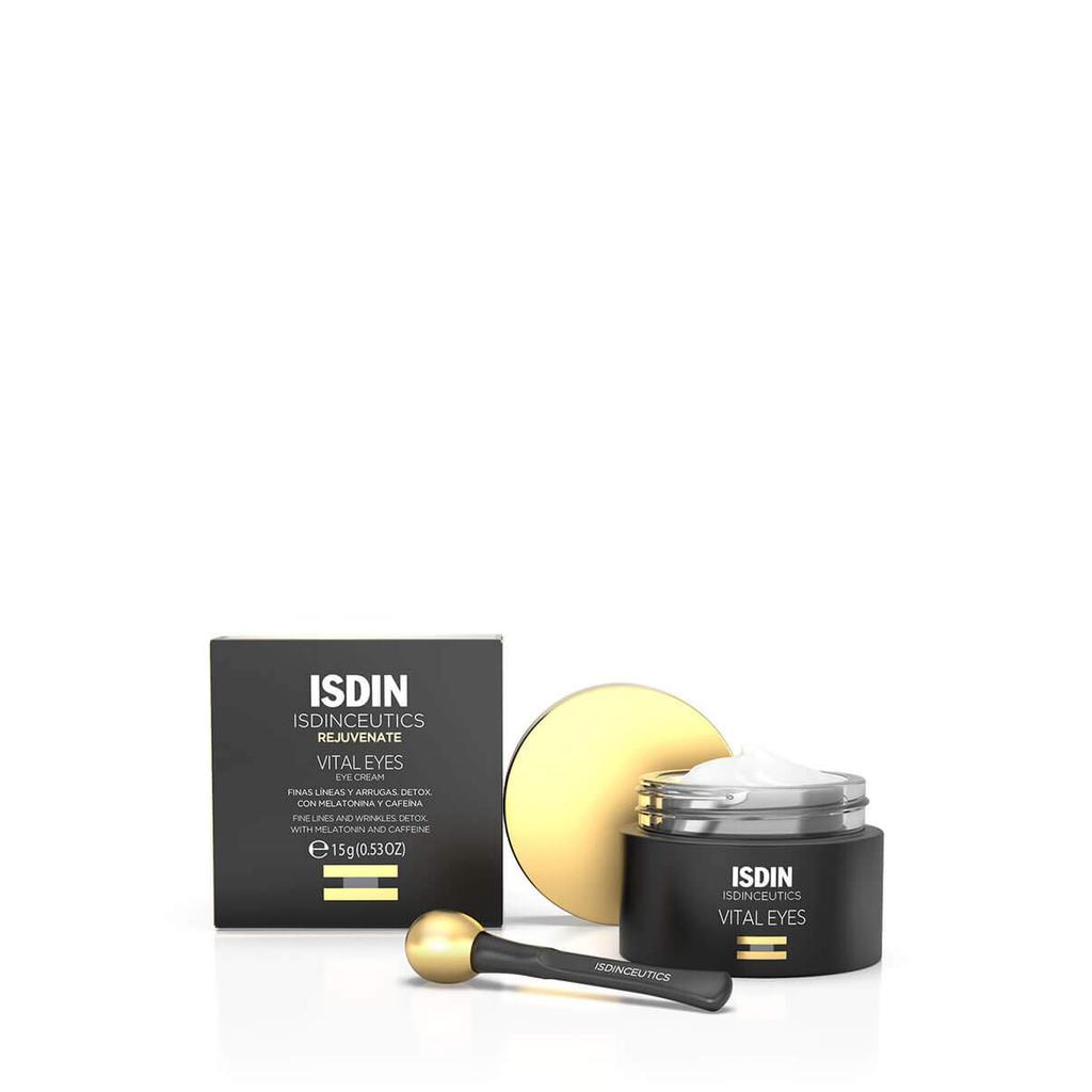 ISDIN Isdinceutics Vital Eyes - Night Eye Cream สําหรับริ้วรอยสูตรด้วยเมลาโทนิน, Cooling Applicator 
