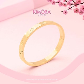 Kimora - Gelang Bangle Titanium Wanita Gold Plated gtt180