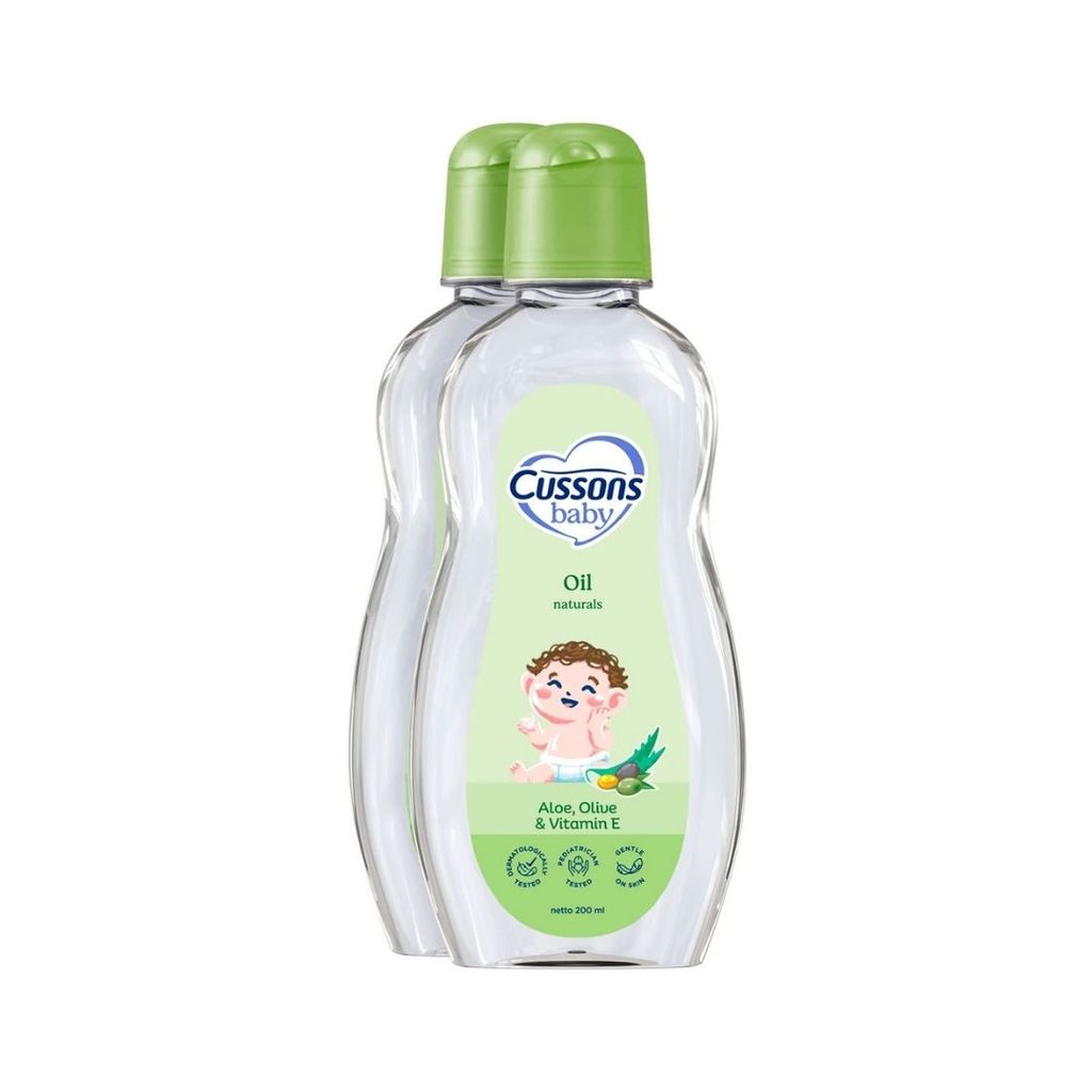 คัสสัน เบบี้ออยล์เนเชอรัลเขียว Cussons Baby Oil Green 200ml.
