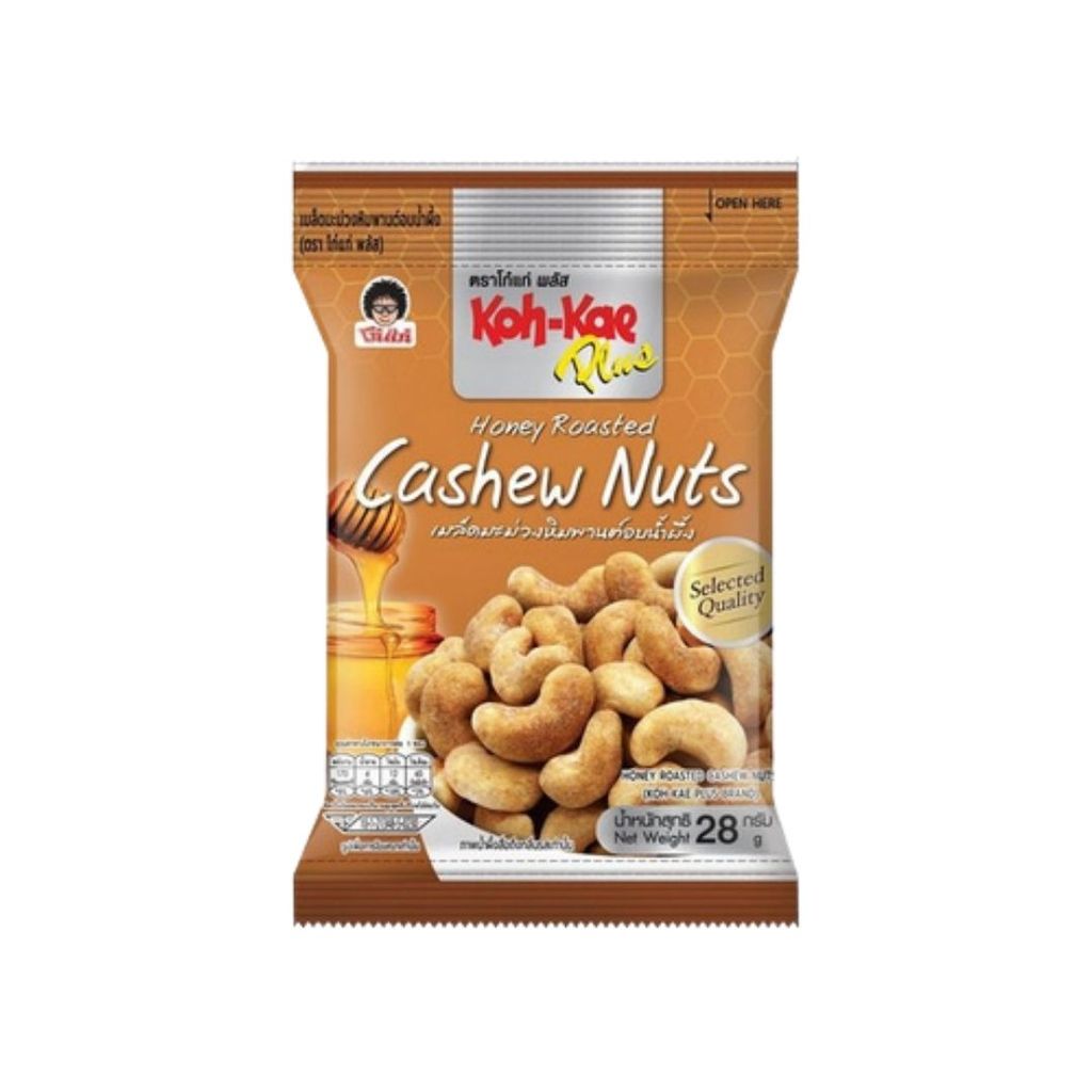 โก๋แก่ พลัสเม็ดมะม่วงหิมพานต์อบน้ำผึ้ง Koh-Kae Plus Cahew Nut Honey 28g.