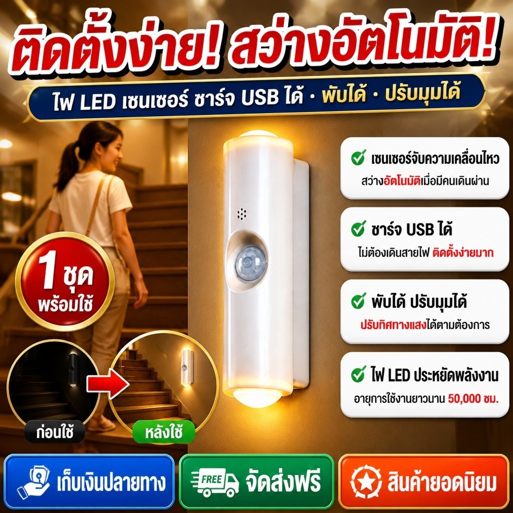 พับได้ ไฟ LED ไฟชาร์จ ติดตั้งที่ยืดหยุ่น การควบคุมอัตโนมัติ ปิดไฟ ปรับมุมได้ ไฟพัดลมคริสตัล ที่วางโคมไฟเซ็นเซอร์ ปรับความสว่างอัตโนมัติ ผู้ใช้ที่บ้าน