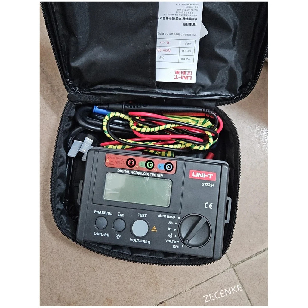 Standardized UNI-T UT582+ Digital RCD (ELCB) เครื่องทดสอบวงจรการรั่วไหล Test AUTO RAMP แรงดันไฟฟ้า 6