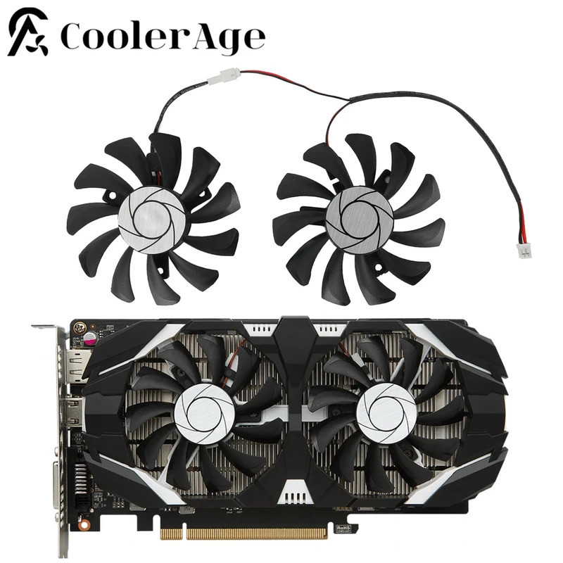 IVideo การ์ดพัดลมสําหรับ MSI GTX 1050 1050Ti 75 มม.HA8010H12F-Z GTX1050 GTX1050Ti กราฟิกการ์ดเปลี่ยน