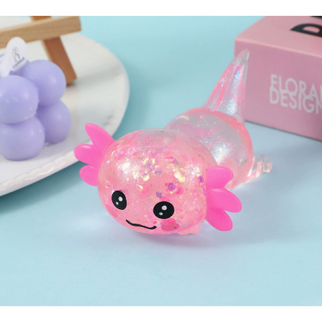 Axolotl Squishy Stress Toy – Cute Crawling Axolotl Fidget รูปที่ 7