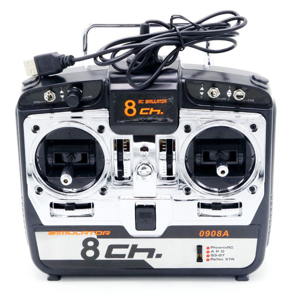 8CH JTL0908A RC Flight Simulator โหมด 2 อุปกรณ์การฝึกอบรมมืออาชีพสําหรับ 3D เฮลิคอปเตอร์ปีกคงที่ Mul