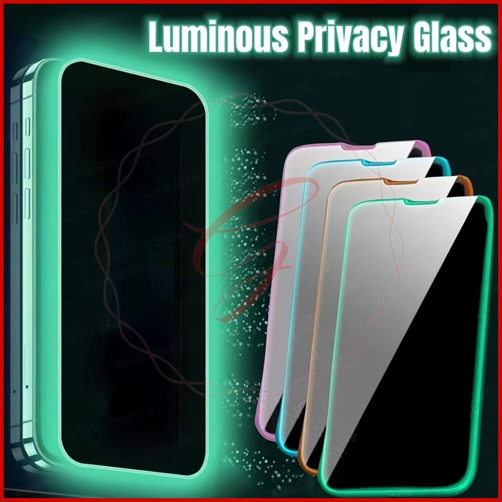 TEMPERED GLASS SPY GLOW IN THE DARK สําหรับ XIAOMI POCO C40 F3 F3 GT F4 F4 GT F5 F5 PRO F6 F6 PRO F7