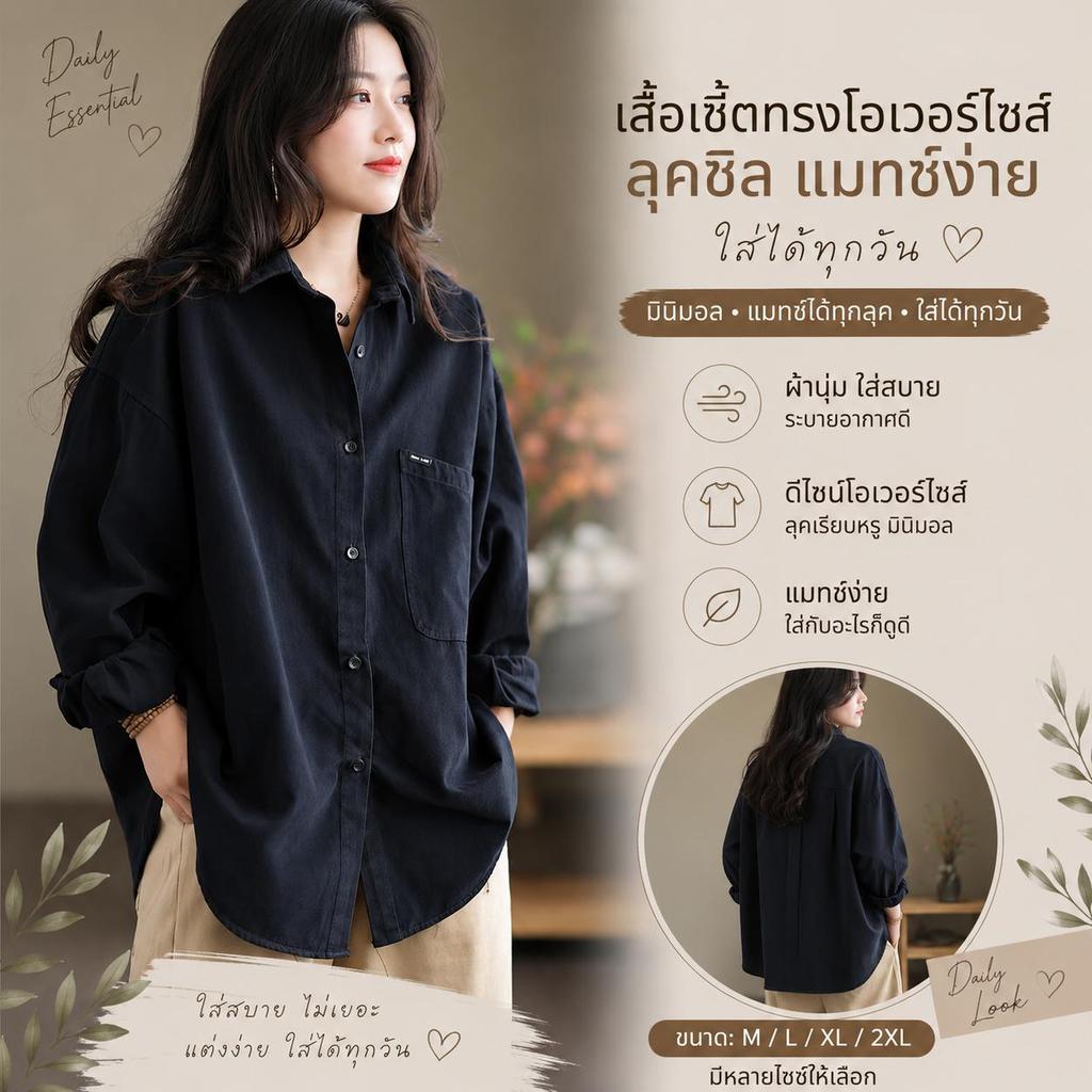 Black#แจ็คเก็ตแขนยาวลำลอง คาร์ดิแกนคุณแม่ สวยมีสไตล์ไม่เหมือนใคร ใส่ได้หลายโอกาส ฤดูใบไม้ผลิ รุ่น99469