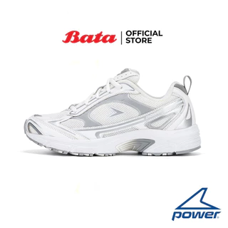 Bata บาจา Power รองเท้าผ้าใบแบบผูกเชือก ออกกำลังกาย สำหรับผู้หญิง รุ่น ZETA RELIC สีขาว 5281847