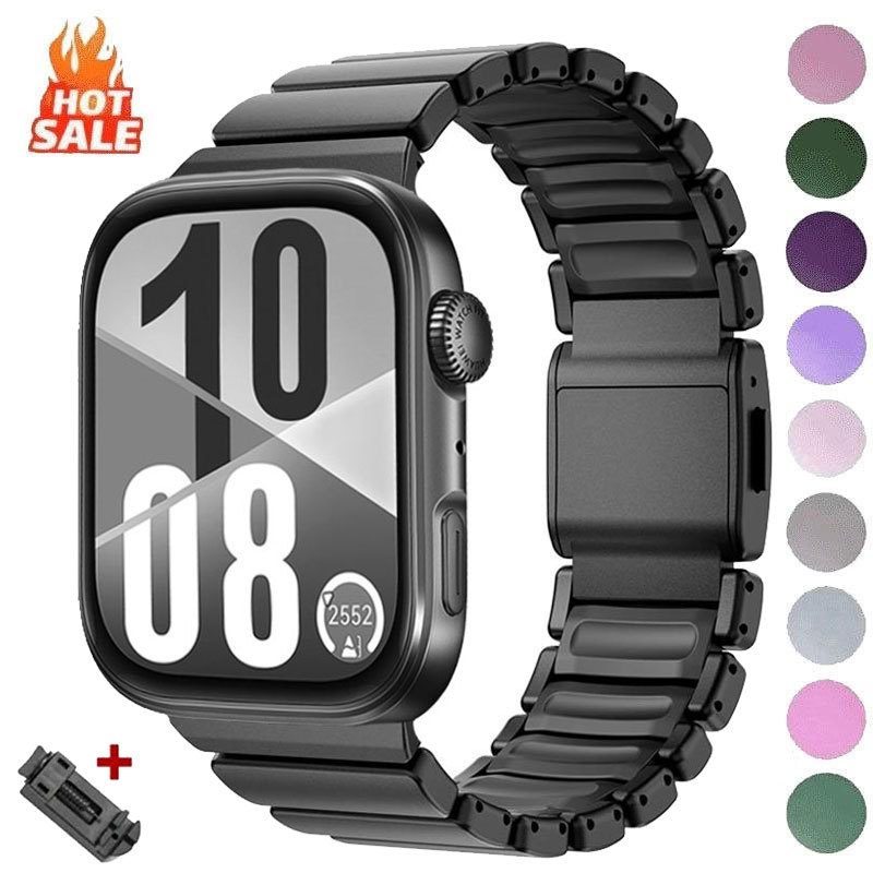 ไทเทเนียม Fluororubber Band สําหรับ Huawei Watch Fit 3 4 5 สายแม่เหล็กสําหรับ Huawei Watch Fit 4Pro 5Pro Luxury Rubberband