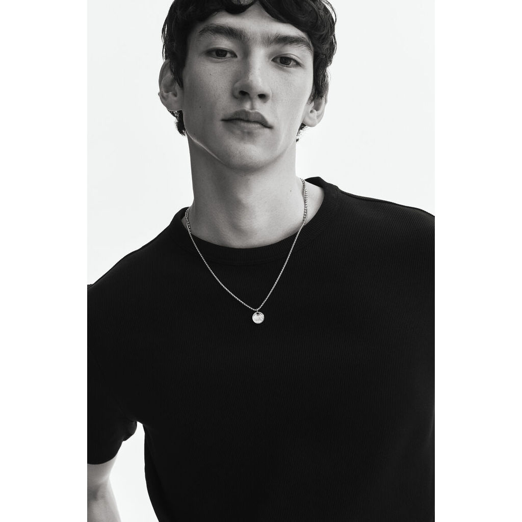 H&M تيشيرت رجالي مضلع Slim — صورة 7