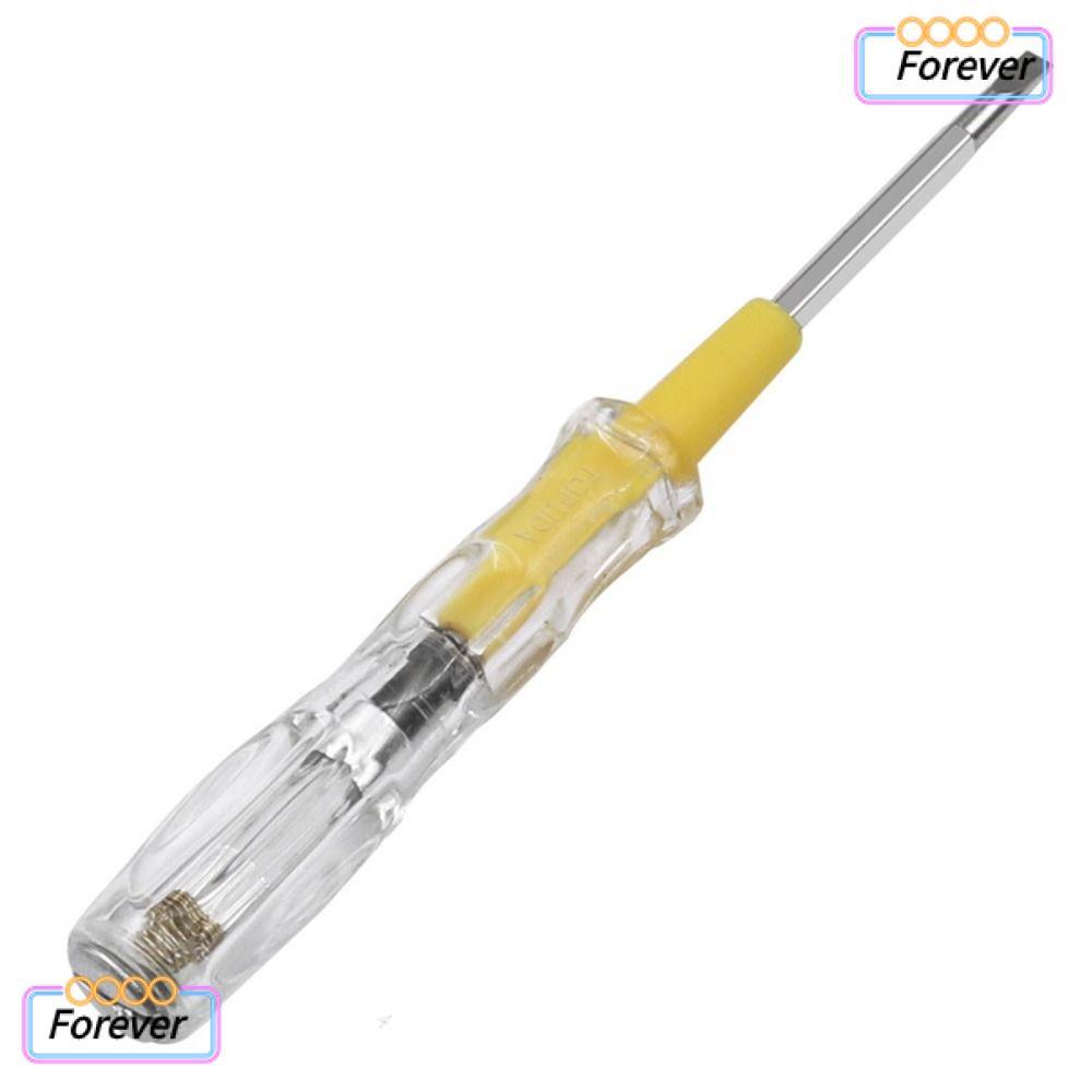 ปากกาทดสอบไฟฟ้า FOREVER ไขควงสองหัวสองหัว 2 in 1, ปากแฉกแบบพกพา/แบน 100-500V พร้อมตัวบ่งชี้เครื่องตรวจจับแรงดันไฟฟ้าในครัวเรือน