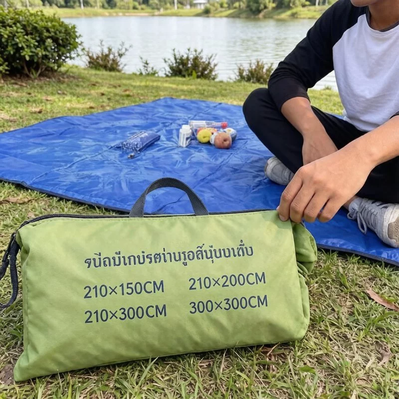 กราวชีท แผ่นรองเต็นท์ ผ้าอ็อกซ์ฟอร์ด 210D กันน้ำ กันชื้น thumbnail 4